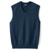 Men's Lands' End Fine-Gauge Supima Cotton Sweater Vest -Mens Winter Outdoor Clothing Shop 5236239 Radiant Navy