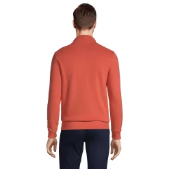 Big & Tall Lands' End Bedford Regular-Fit Rib Quarter-Zip Sweater -Mens Winter Outdoor Clothing Shop 5244746 ALT