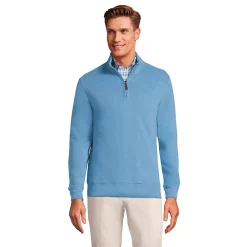 Big & Tall Lands' End Bedford Regular-Fit Rib Quarter-Zip Sweater