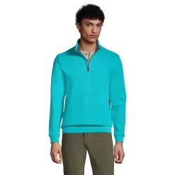 Big & Tall Lands' End Bedford Regular-Fit Rib Quarter-Zip Sweater -Mens Winter Outdoor Clothing Shop 5244746 Peacock Teal