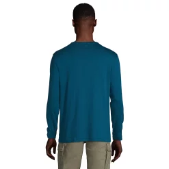 Big & Tall Lands' End Supima Jersey Henley -Mens Winter Outdoor Clothing Shop 5245142 ALT