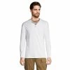 Big & Tall Lands' End Supima Jersey Henley -Mens Winter Outdoor Clothing Shop 5245142 White