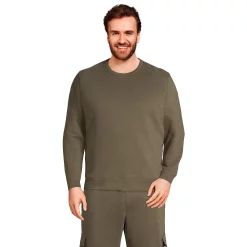 Big & Tall Lands' End Serious Sweats Crewneck Sweatshirt -Mens Winter Outdoor Clothing Shop 5247868 Forest Moss