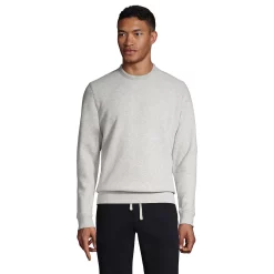 Big & Tall Lands' End Serious Sweats Crewneck Sweatshirt -Mens Winter Outdoor Clothing Shop 5247868 Gray Heather
