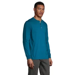 Big & Tall Lands' End Super-T Classic-Fit Henley -Mens Winter Outdoor Clothing Shop 5247875 ALT2