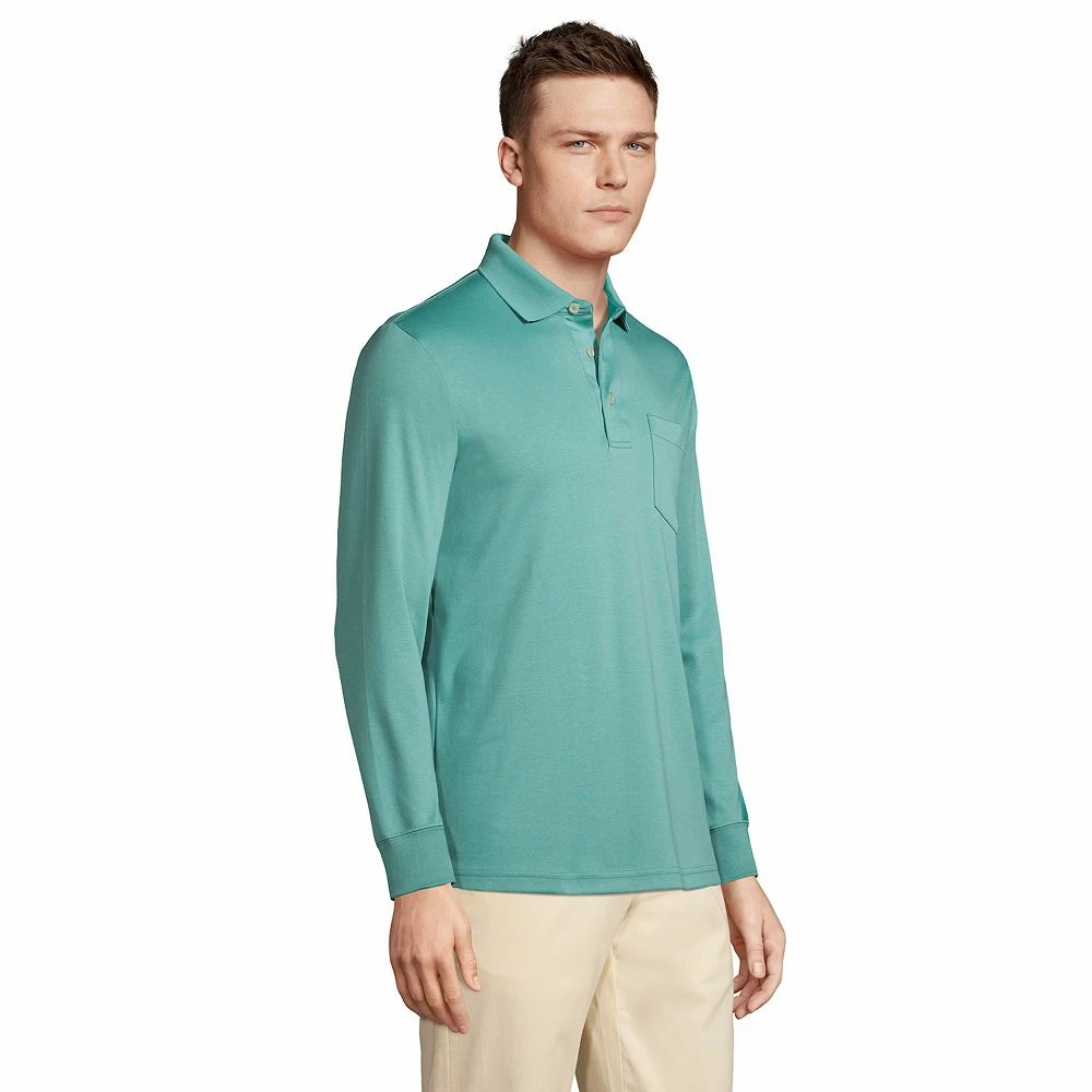 Big & Tall Lands' End Super Soft Classic-Fit Supima Pocket Polo 9 Big & Tall Lands' End Super Soft Classic-Fit Supima Pocket Polo - Image 7