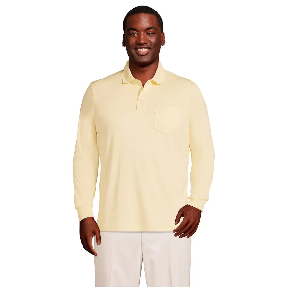 Big & Tall Lands' End Super Soft Classic-Fit Supima Pocket Polo 5 Big & Tall Lands' End Super Soft Classic-Fit Supima Pocket Polo - Image 3
