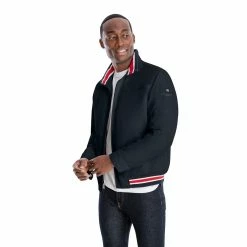 Men's London Fog Striped Bomber Jacket -Mens Winter Outdoor Clothing Shop 5301227 ALT2