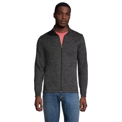 Big & Tall Lands' End Sweater Fleece Jacket -Mens Winter Outdoor Clothing Shop 5340876 Black