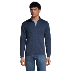 Big & Tall Lands' End Sweater Fleece Jacket -Mens Winter Outdoor Clothing Shop 5340876 Blue