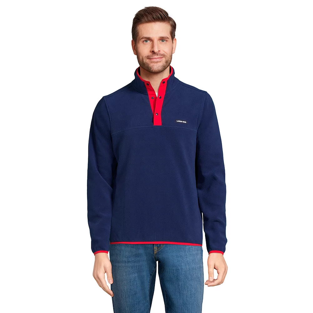 Big & Tall Lands' End Heritage Fleece Snap-Neck Pullover Top 11 Big & Tall Lands' End Heritage Fleece Snap-Neck Pullover Top - Image 9
