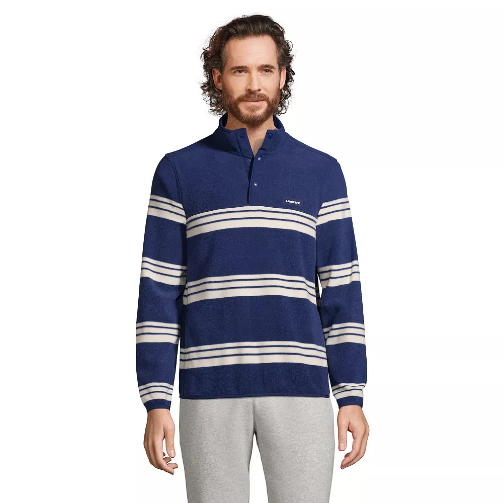 Big & Tall Lands' End Heritage Fleece Snap-Neck Pullover Top 6 Big & Tall Lands' End Heritage Fleece Snap-Neck Pullover Top - Image 4