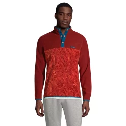 Big & Tall Lands' End Heritage Fleece Snap-Neck Pullover Top 18 Big & Tall Lands' End Heritage Fleece Snap-Neck Pullover Top -Mens Winter Outdoor Clothing Shop 5340880 Red