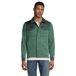 Big & Tall Lands' End Sweater Fleece Shirt Jacket 9 Big & Tall Lands' End Sweater Fleece Shirt Jacket -Mens Winter Outdoor Clothing Shop 5340884 Green