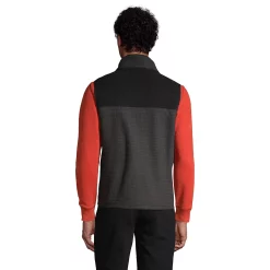 Big & Tall Lands' End Colorblock Grid Fleece Vest -Mens Winter Outdoor Clothing Shop 5340915 ALT