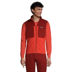 Big & Tall Lands' End Colorblock Grid Fleece Vest