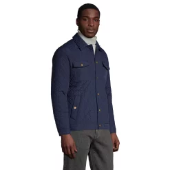 Big & Tall Lands' End Insulated Primaloft Eco Quilted Shirt Jacket -Mens Winter Outdoor Clothing Shop 5356140 ALT2