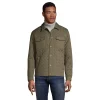 Big & Tall Lands' End Insulated Primaloft Eco Quilted Shirt Jacket -Mens Winter Outdoor Clothing Shop 5356140 Green