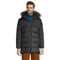 Men's Lands' End Down Wide Channel Hooded Parka 10 Men's Lands' End Down Wide Channel Hooded Parka -Mens Winter Outdoor Clothing Shop 5465028 Black