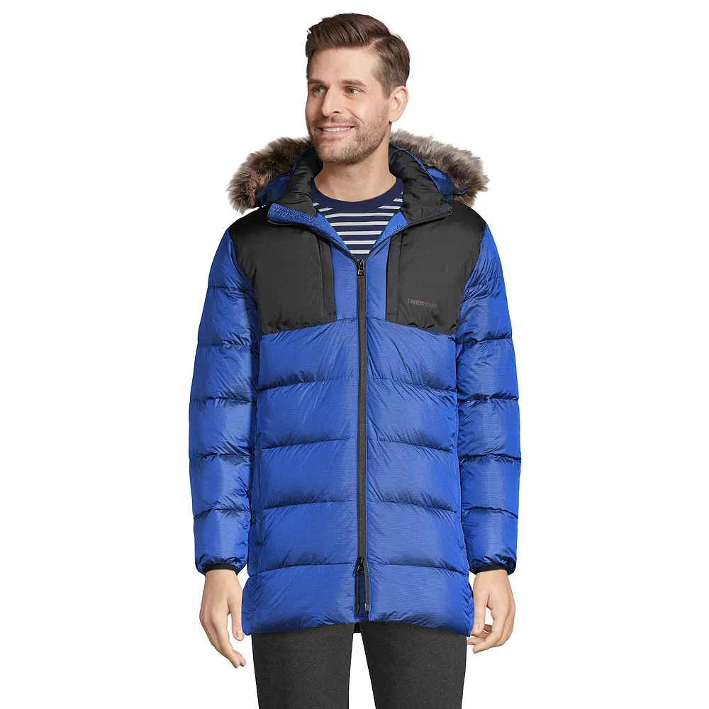 Men's Lands' End Down Wide Channel Hooded Parka 3 Men's Lands' End Down Wide Channel Hooded Parka