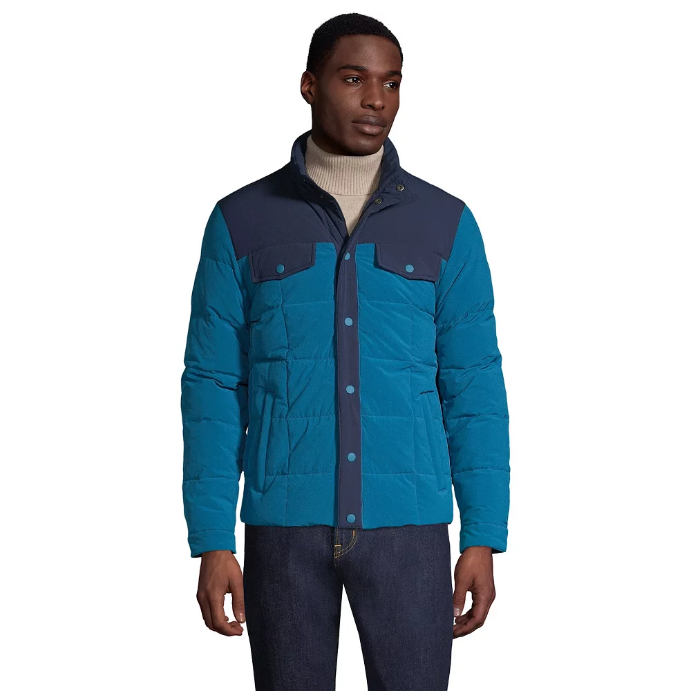 Men's Lands' End Quilted Stretch Down Jacket 3 Men's Lands' End Quilted Stretch Down Jacket