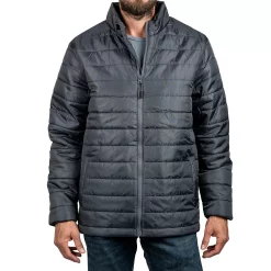 Men's Croft & Barrow Puffy Jacket -Mens Winter Outdoor Clothing Shop 5468289 Gray