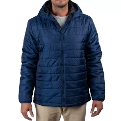 Men's Sonoma Goods For Life® Hooded Puffy Jacket -Mens Winter Outdoor Clothing Shop 5470837 Blue