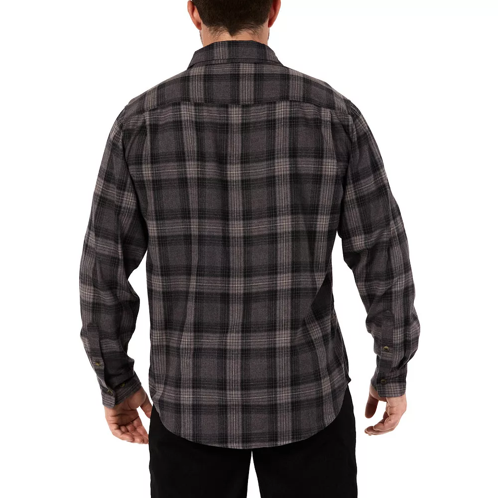 Men's Smith's Workwear Regular-Fit Plaid Two-Pocket Flannel Button-Down Shirt 8 Men's Smith's Workwear Regular-Fit Plaid Two-Pocket Flannel Button-Down Shirt - Image 6