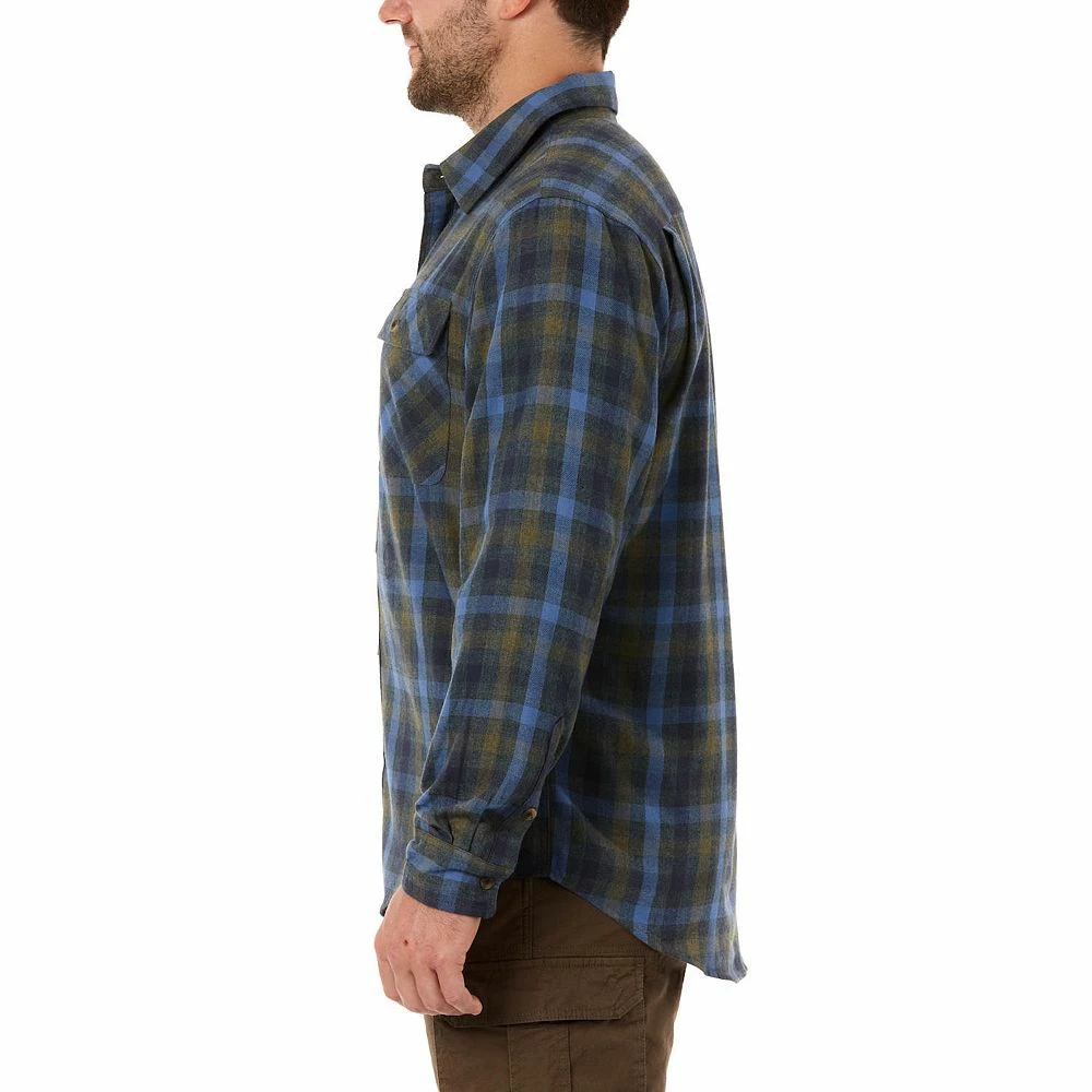 Men's Smith's Workwear Regular-Fit Plaid Two-Pocket Flannel Button-Down Shirt 9 Men's Smith's Workwear Regular-Fit Plaid Two-Pocket Flannel Button-Down Shirt - Image 7