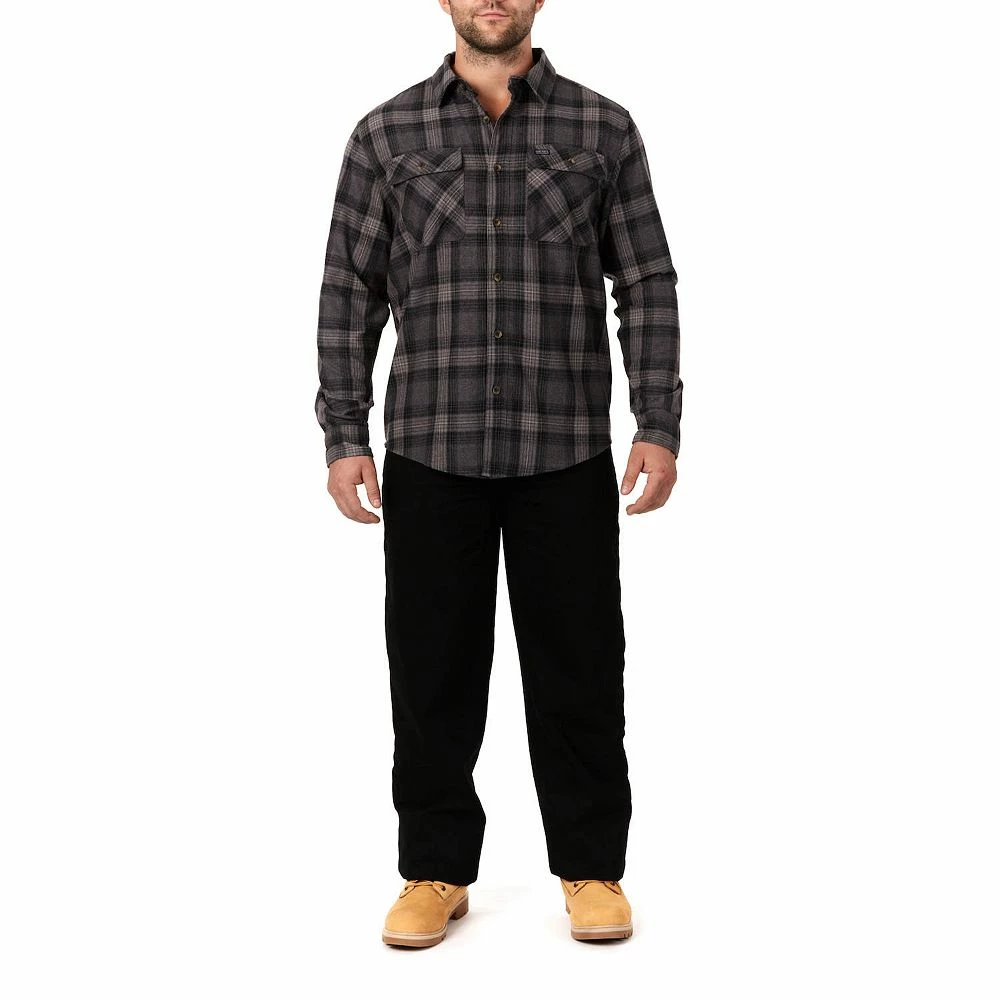 Men's Smith's Workwear Regular-Fit Plaid Two-Pocket Flannel Button-Down Shirt 13 Men's Smith's Workwear Regular-Fit Plaid Two-Pocket Flannel Button-Down Shirt - Image 11