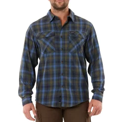 Men's Smith's Workwear Regular-Fit Plaid Two-Pocket Flannel Button-Down Shirt 17 Men's Smith's Workwear Regular-Fit Plaid Two-Pocket Flannel Button-Down Shirt -Mens Winter Outdoor Clothing Shop 5496892 Heahter Blue