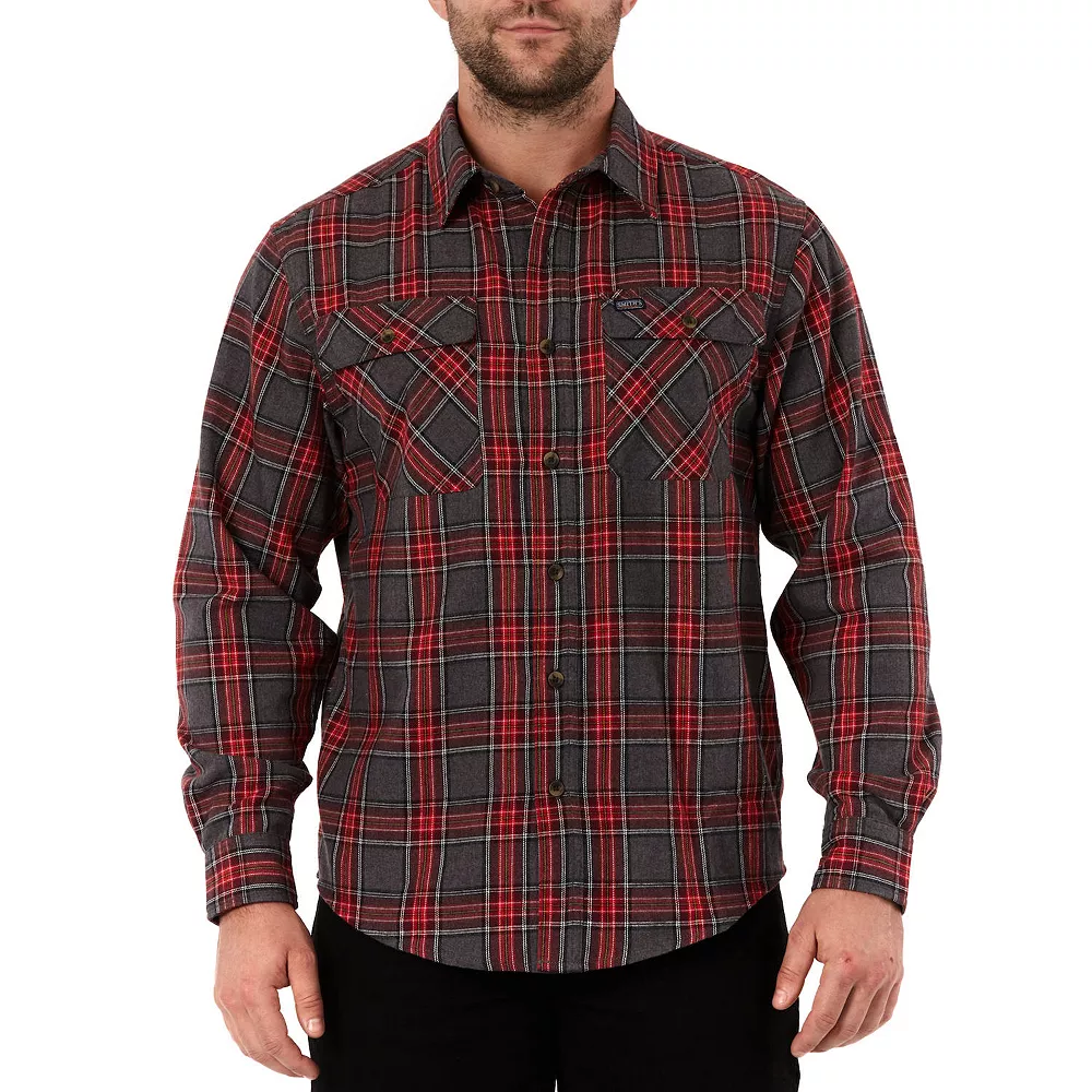 Men's Smith's Workwear Regular-Fit Plaid Two-Pocket Flannel Button-Down Shirt 4 Men's Smith's Workwear Regular-Fit Plaid Two-Pocket Flannel Button-Down Shirt - Image 2