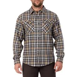 Men's Smith's Workwear Regular-Fit Plaid Two-Pocket Flannel Button-Down Shirt