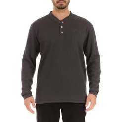 Men's Smith's Workwear Regular-Fit Sherpa Bonded Thermal Henley Pullover 9 Men's Smith's Workwear Regular-Fit Sherpa Bonded Thermal Henley Pullover -Mens Winter Outdoor Clothing Shop 5496893 Dark Grey