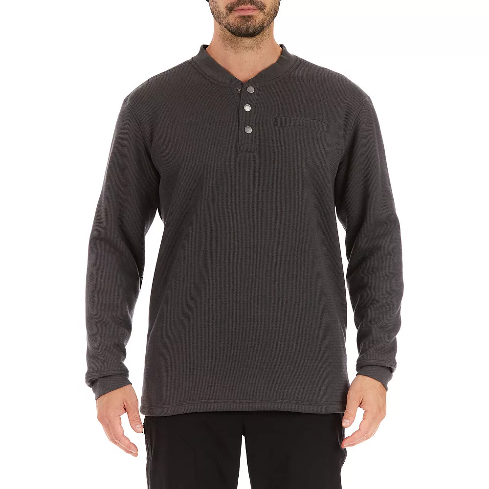 Men's Smith's Workwear Regular-Fit Sherpa Bonded Thermal Henley Pullover 4 Men's Smith's Workwear Regular-Fit Sherpa Bonded Thermal Henley Pullover - Image 2