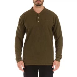 Men's Smith's Workwear Regular-Fit Sherpa Bonded Thermal Henley Pullover 11 Men's Smith's Workwear Regular-Fit Sherpa Bonded Thermal Henley Pullover -Mens Winter Outdoor Clothing Shop 5496893 Olive