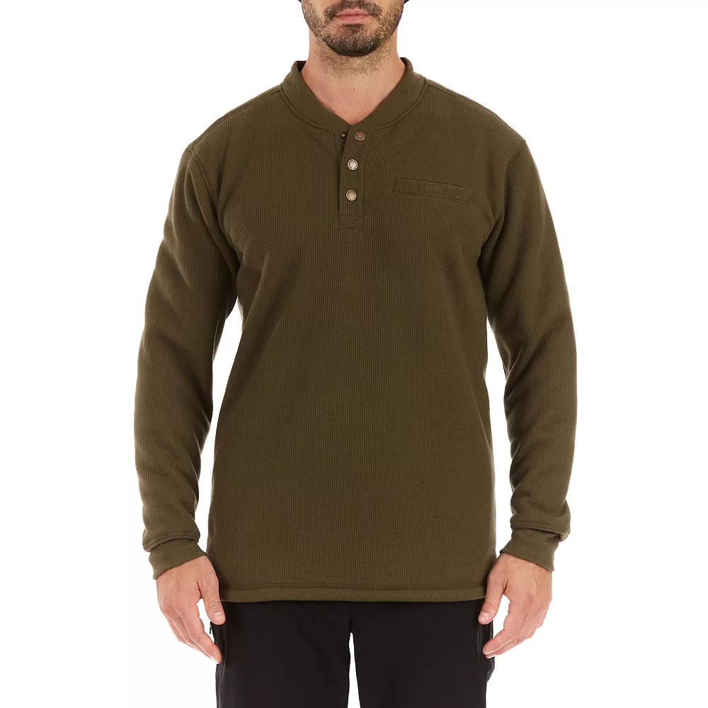 Men's Smith's Workwear Regular-Fit Sherpa Bonded Thermal Henley Pullover 6 Men's Smith's Workwear Regular-Fit Sherpa Bonded Thermal Henley Pullover - Image 4