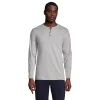 Big & Tall Lands' End Classic-Fit Supima Jersey Henley -Mens Winter Outdoor Clothing Shop 5510777 Light Gray Heather