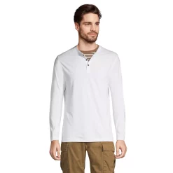 Big & Tall Lands' End Classic-Fit Supima Jersey Henley 10 Big & Tall Lands' End Classic-Fit Supima Jersey Henley -Mens Winter Outdoor Clothing Shop 5510777 White