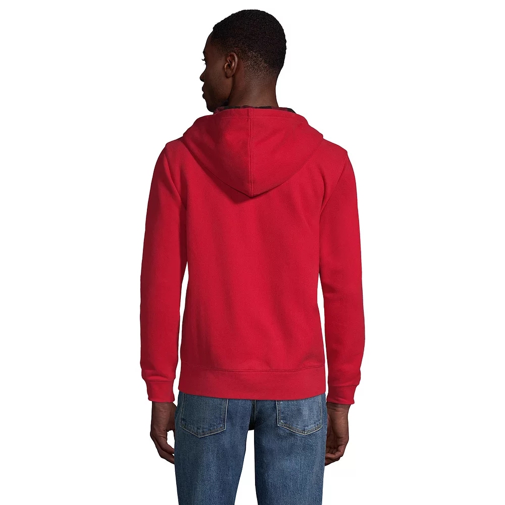 Big & Tall Lands' End Serious Sweats Flannel-Lined Full-Zip Hoodie 5 Big & Tall Lands' End Serious Sweats Flannel-Lined Full-Zip Hoodie - Image 3
