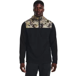 Men's Under Armour Specialist Grid Quarter Zip Hoodie -Mens Winter Outdoor Clothing Shop 5567935 Black