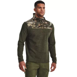 Men's Under Armour Specialist Grid Quarter Zip Hoodie -Mens Winter Outdoor Clothing Shop 5567935 Marine Od Green