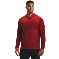 Men's Under Armour Specialist Grid Quarter Zip Hoodie -Mens Winter Outdoor Clothing Shop 5567935 Stadium Red