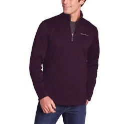 Men's Eddie Bauer Radiator Quarter Zip Pullover -Mens Winter Outdoor Clothing Shop 5568115 Eggplant