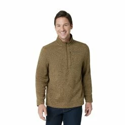 Men's Eddie Bauer Radiator Quarter Zip Pullover -Mens Winter Outdoor Clothing Shop 5568115 Saddle