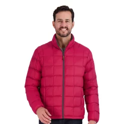 Men's ZeroXposur Luke Box Quilted Puffer Jacket -Mens Winter Outdoor Clothing Shop 5570834 Cranberry