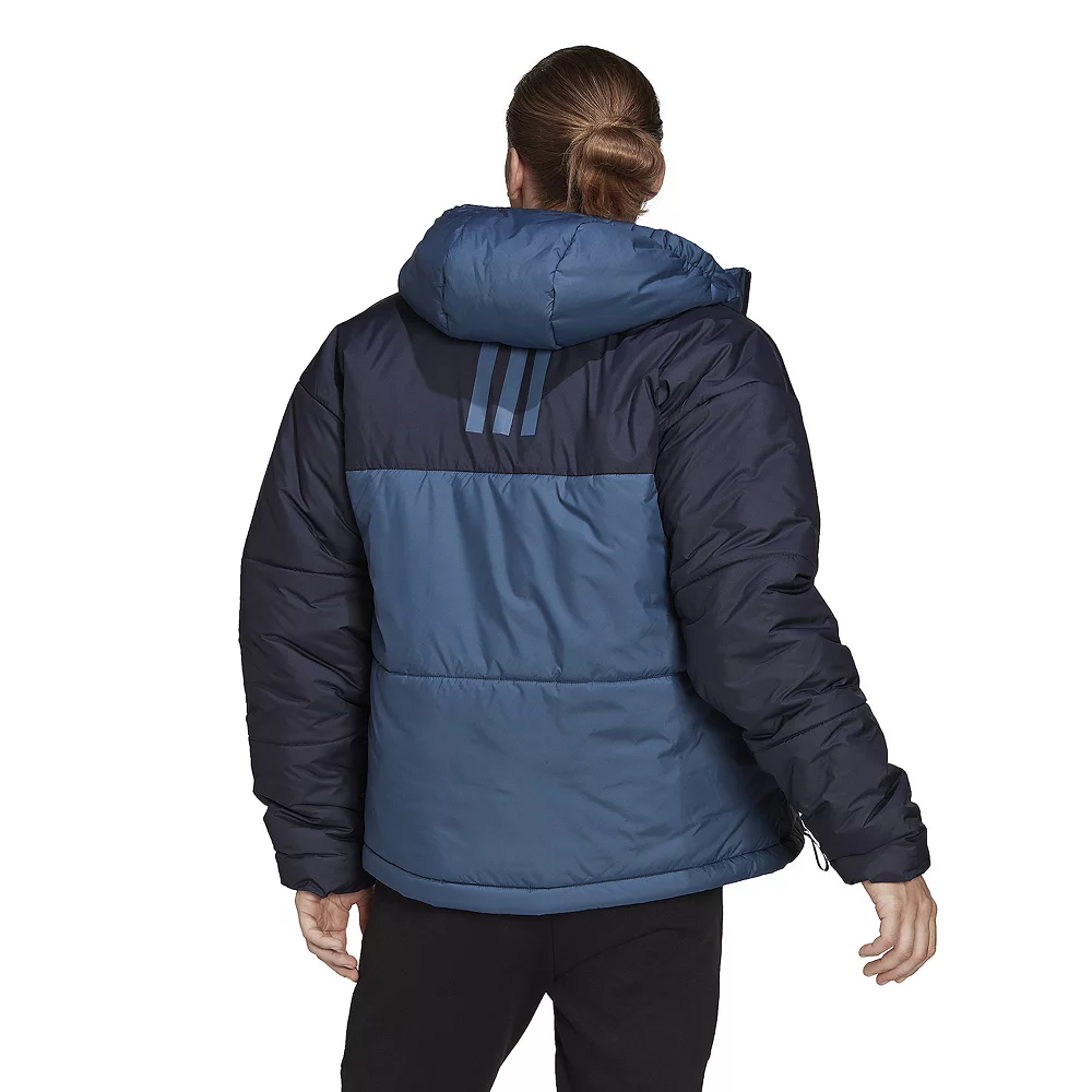 Men's adidas 3-Stripes Puffy Hooded Jacket 7 Men's adidas 3-Stripes Puffy Hooded Jacket - Image 5