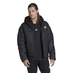 Men's adidas 3-Stripes Puffy Hooded Jacket 14 Men's adidas 3-Stripes Puffy Hooded Jacket -Mens Winter Outdoor Clothing Shop 5573137 Black