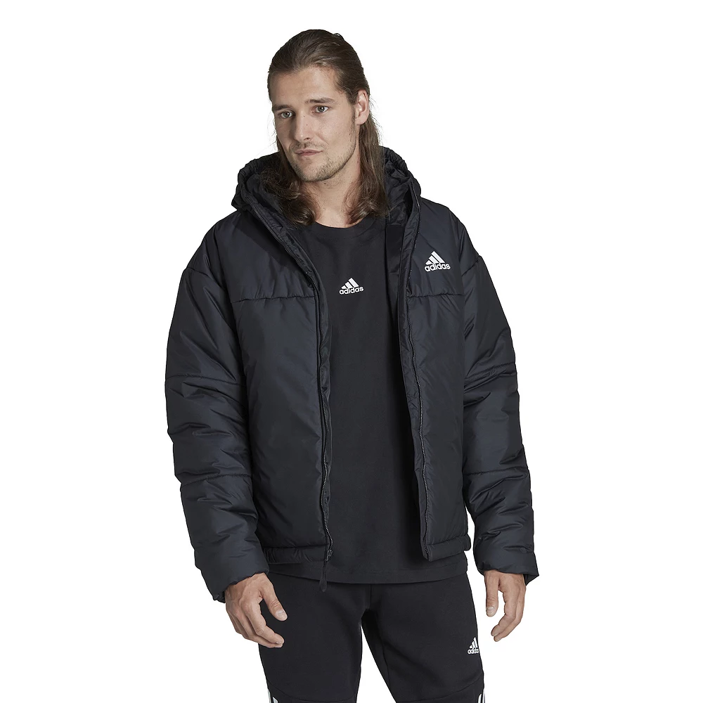 Men's adidas 3-Stripes Puffy Hooded Jacket 6 Men's adidas 3-Stripes Puffy Hooded Jacket - Image 4