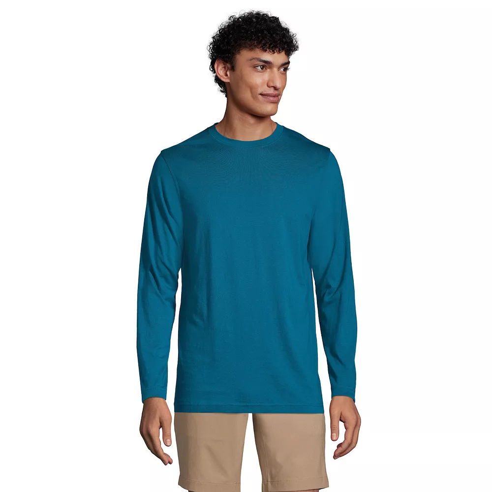 Big & Tall Lands' End Supima Crewneck Tee 11 Big & Tall Lands' End Supima Crewneck Tee - Image 9